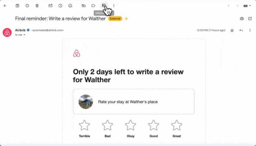 Delegate tasks from your inbox